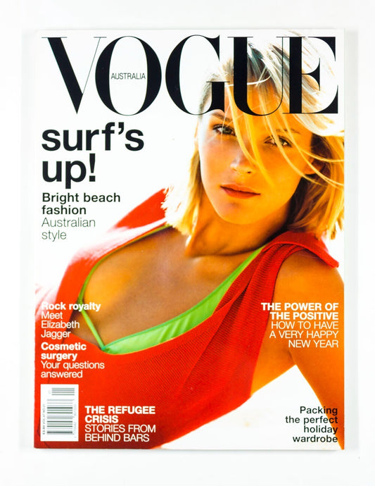 CARMEN KASS Beachwear ELIZABETH JAGGER Vogue Australia Jan 2002 Holiday wardrobe