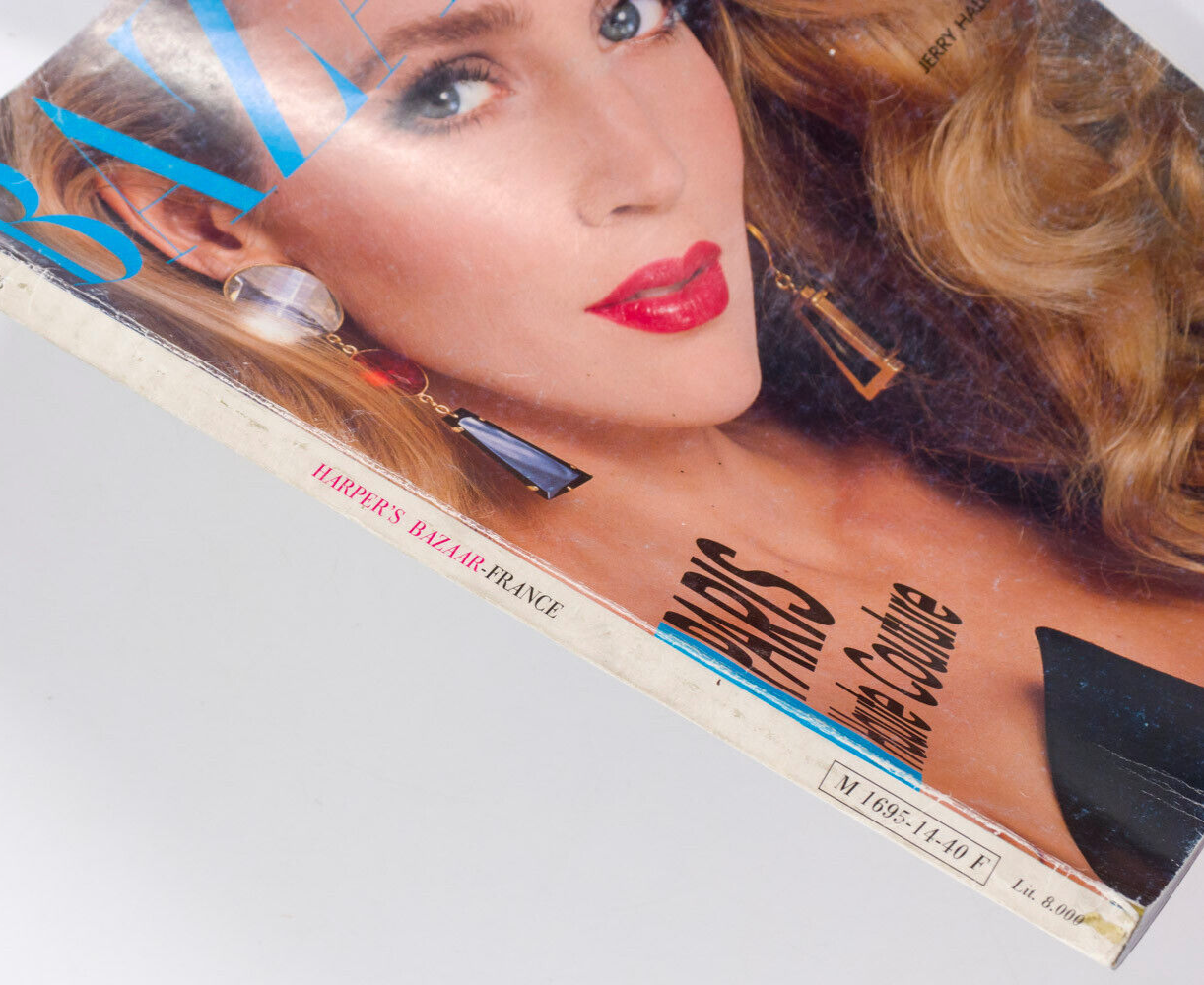 JERRY HALL Paris Haute Couture ANTONIO LOPEZ Missoni HARPER'S BAZAAR FRANCE vtg
