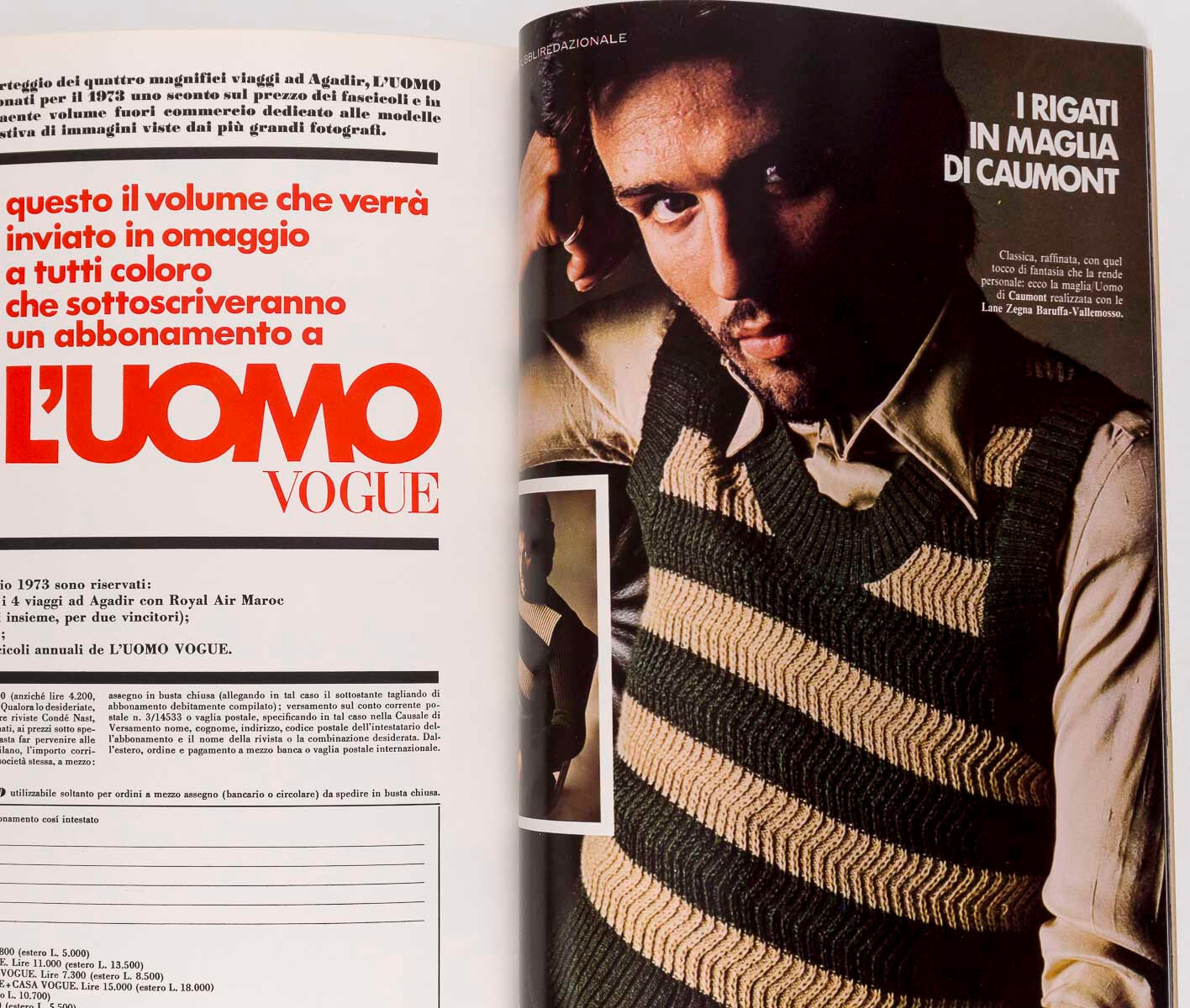 Richard Chamberlain YVES SAINT LAURENT Triumph L'UOMO VOGUE October 1972 Toscani