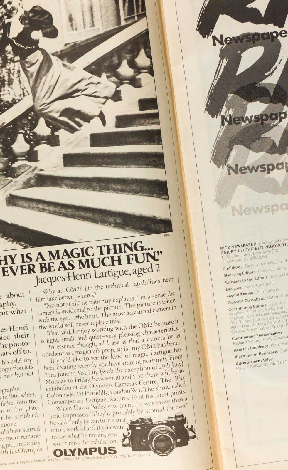 KIM WILDE Jacques Henri Lartigue MANOLO BLAHNIK Fiorucci RITZ newspaper magazine