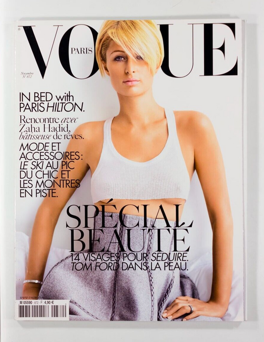 PARIS HILTON Tom Ford ZAHA HADID Vogue France November 2006 Skiwear TESTINO vtg