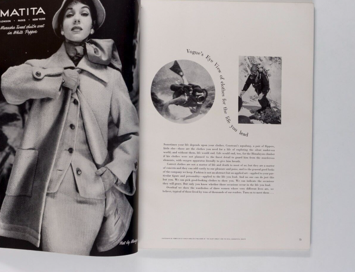 Susan Abraham NORMAN PARKINSON Australia VOGUE February 1955 JOHN WARD Huston UK