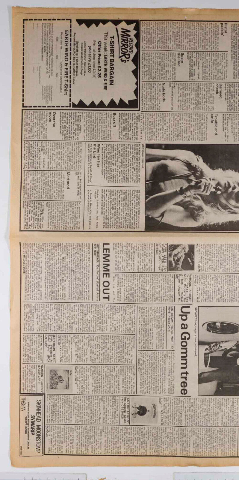 Here's an early Xmas gift - PAULA YATES Record Mirror magazine poster BRIAN ARIS