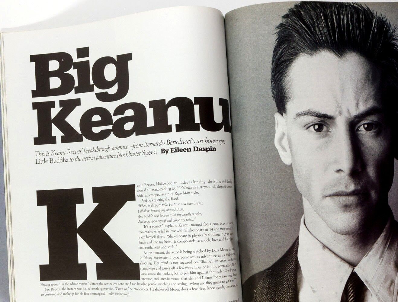 CLAUDIA SCHIFFER Keanu Reeves GIANNI AGNELLI JR Couture ~ W magazine August 1994