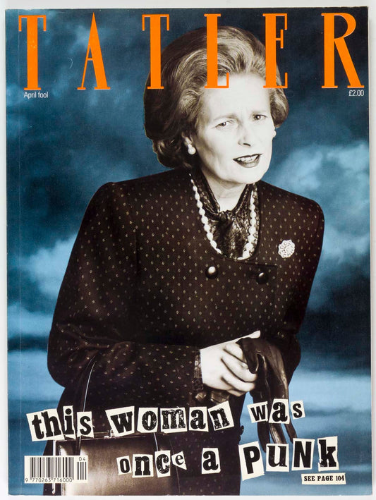 Vivienne Westwood MARGARET THATCHER punk BOY GEORGE  Tatler magazine April 1989