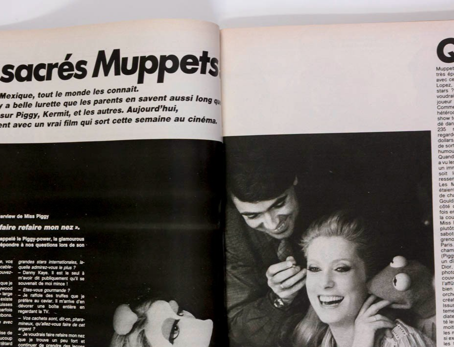 MISS PIGGY Catherine Deneuve MUPPETS Janice Dickinson ELLE MAGAZINE 7 April 1980