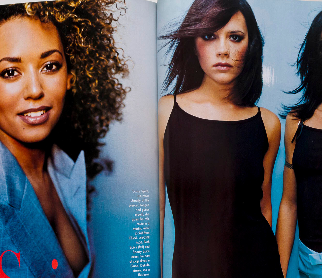 Spice Girls PATSY KENSIT Vogue magazine January 1998 Stella Tennant KAREN ELSON