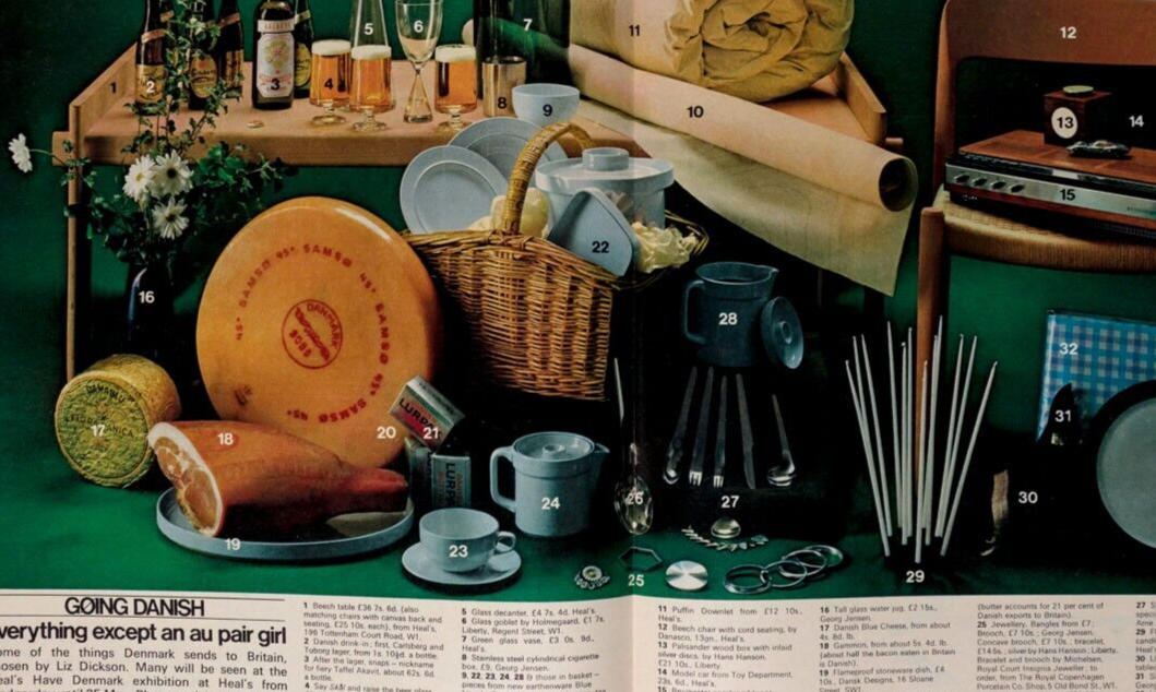 Edina Ronay HAYLEY MILLS Danish design PER NORGAARD Fokker VTG Observer Magazine