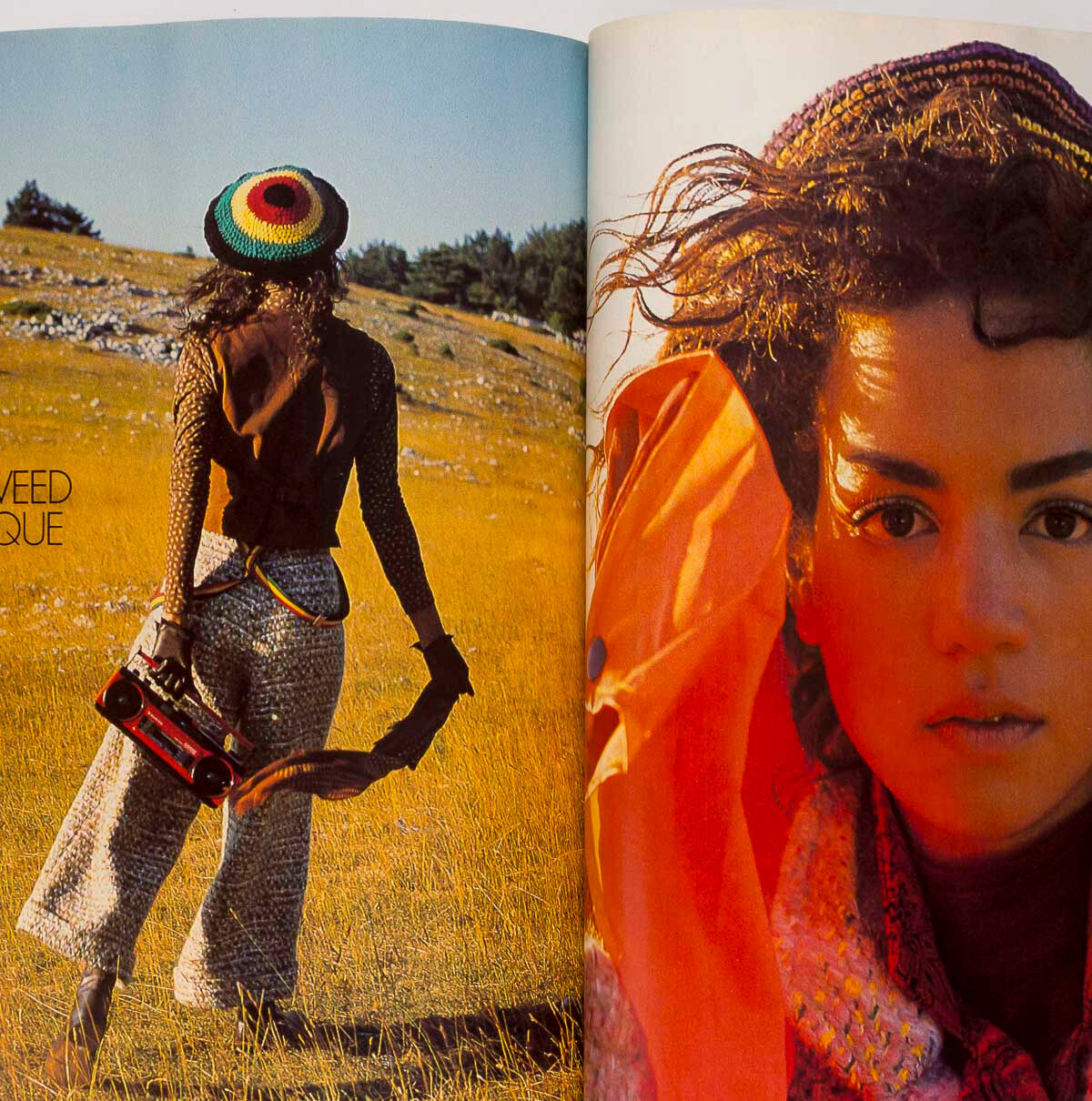 Patty Sylvia YASMIN LE BON Willy Van Rooy ELLE magazine October 1988 vtg TWEED