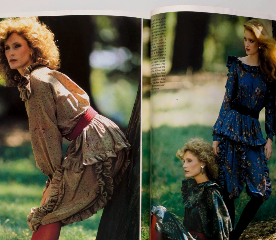 BROOKE SHIELDS Joe Eula MARIEL HEMINGWAY Harpers Bazaar Italia 9 September 1981