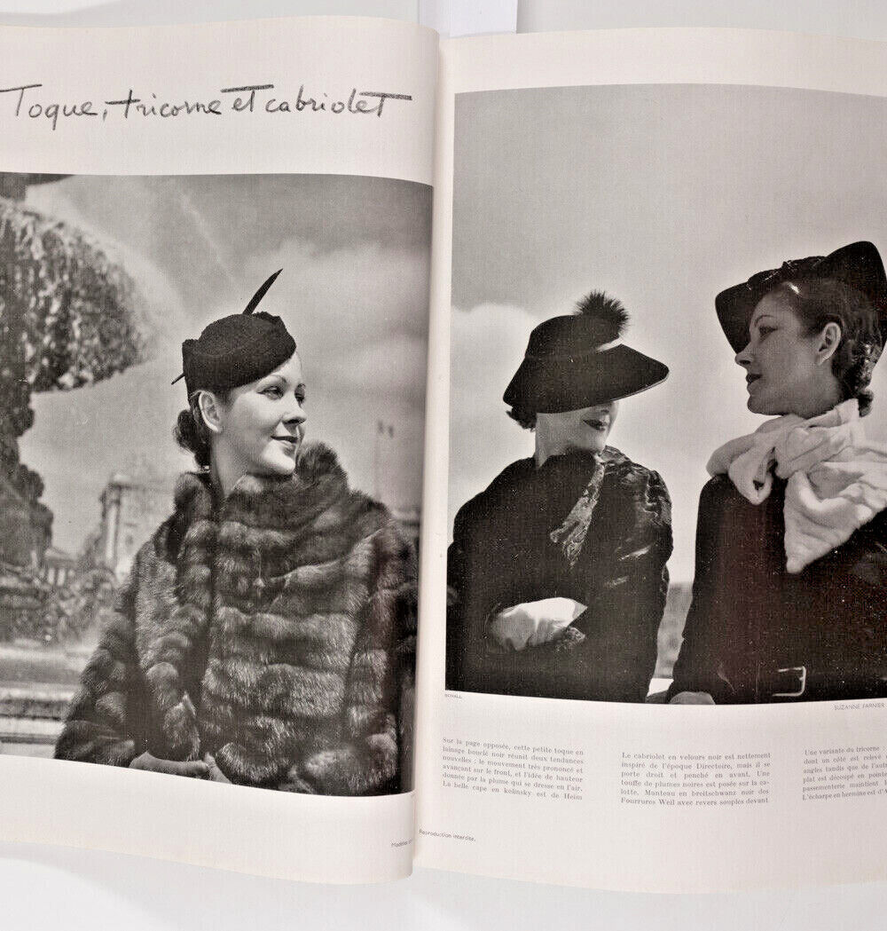 EDUARDO BENITO Schiaparelli LANVIN Rene Bouet-Willaumez PARIS VOGUE French vtg