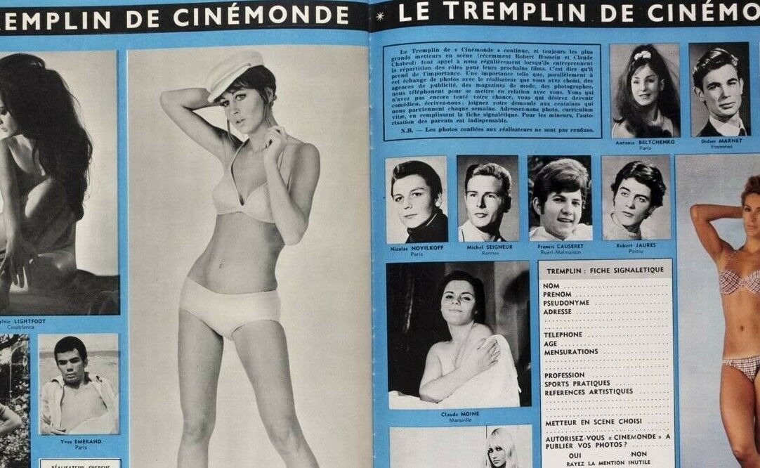 JULIE CHRISTIE Mia Farrow PETER SELLERS Marilu Tolo PSYCH ART Cinemonde magazine
