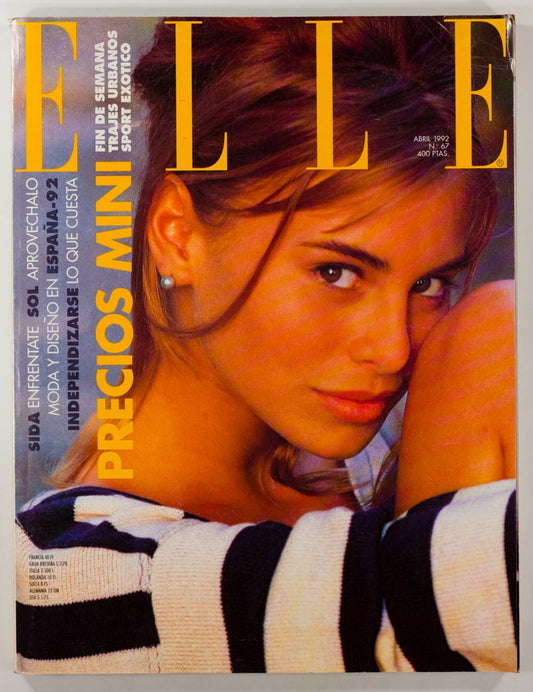 Niki Taylor RARE cover photo ELLE SPAIN magazine April 1992 Spanish ESPANA # 67