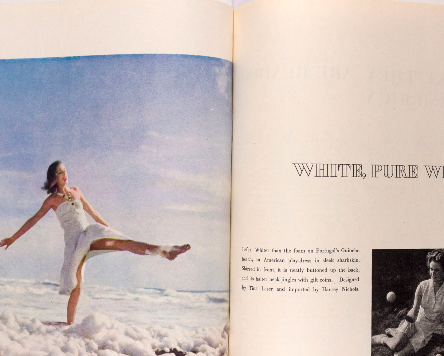 Bikini BALENCIAGA Brides PRINTS Harper's Bazaar June 1947 Louise Dahl-Wolfe VTG