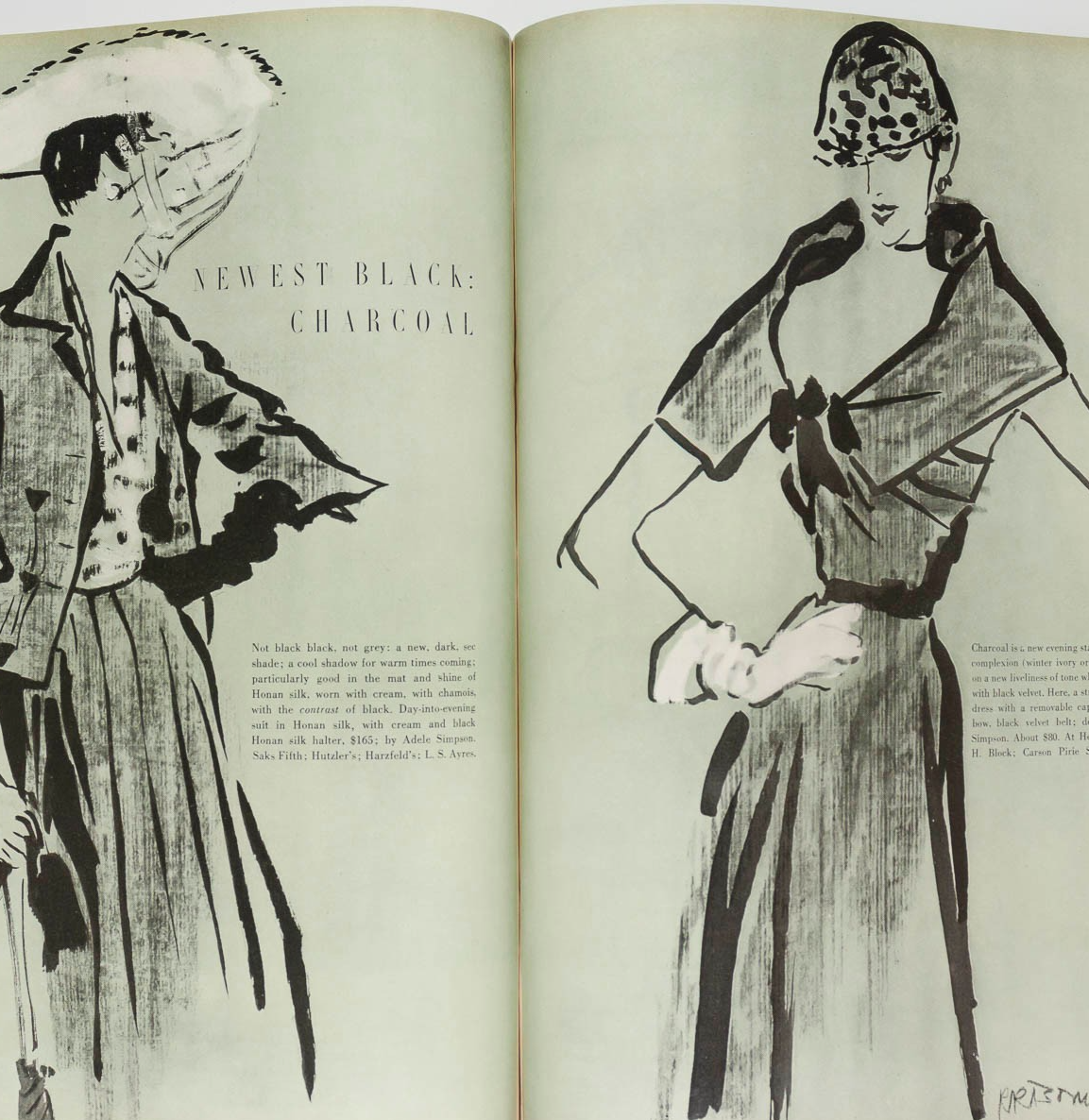Irving Penn JEAN PATCHETT Black & White Idea VOGUE 1 April 1950 Bouche PARKINSON