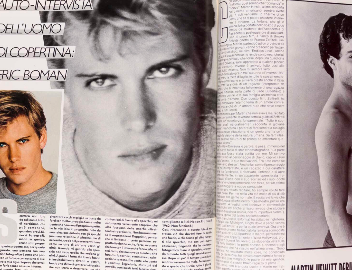 ERIC BOMAN male models 80s menswear VTG Piaget MEN'S HARPER'S BAZAAR ITALIA UOMO