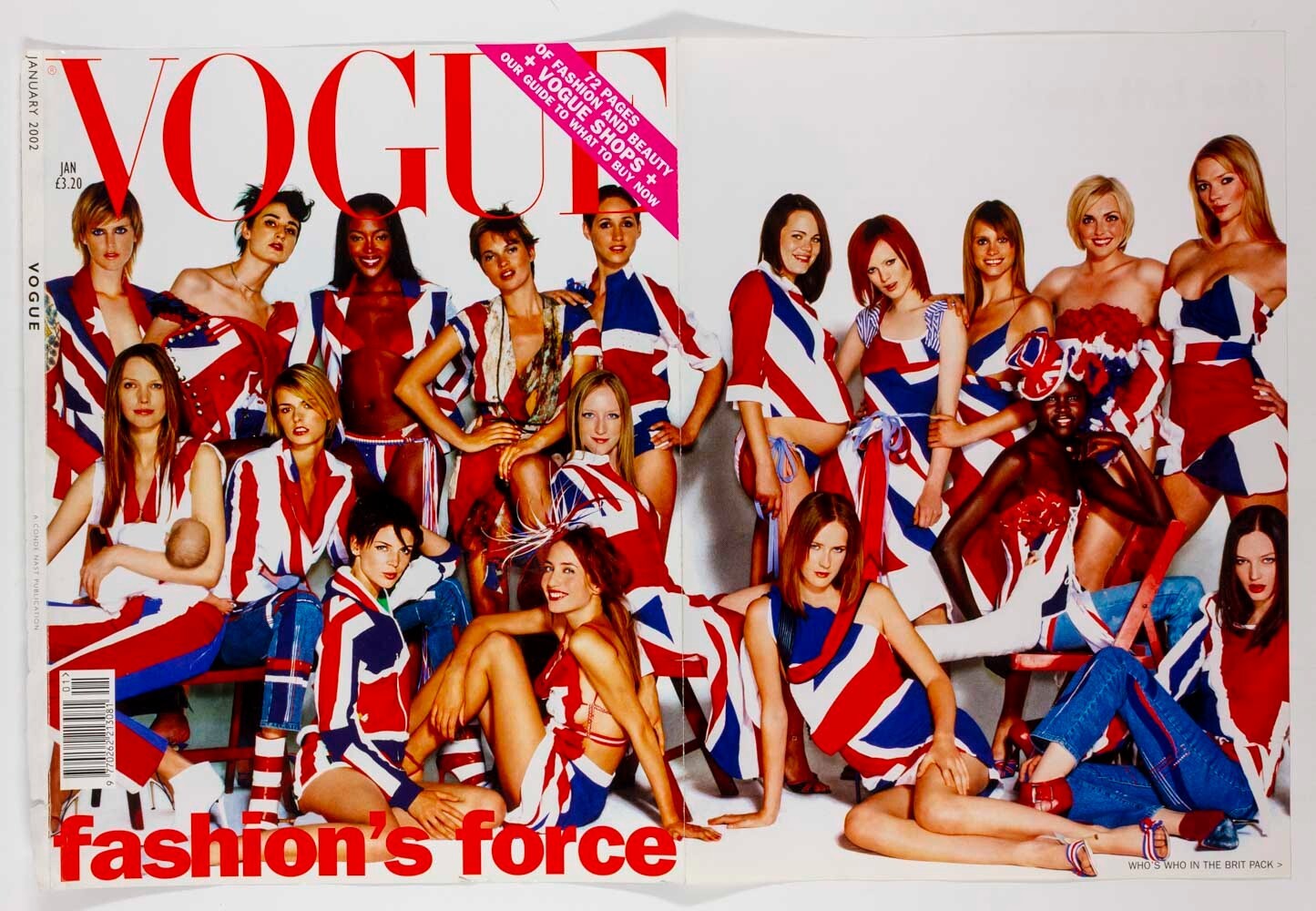 Kate Moss GEORGINA COOPER Galliano VOGUE January 2002 Naomi Campbell COVER ONLY