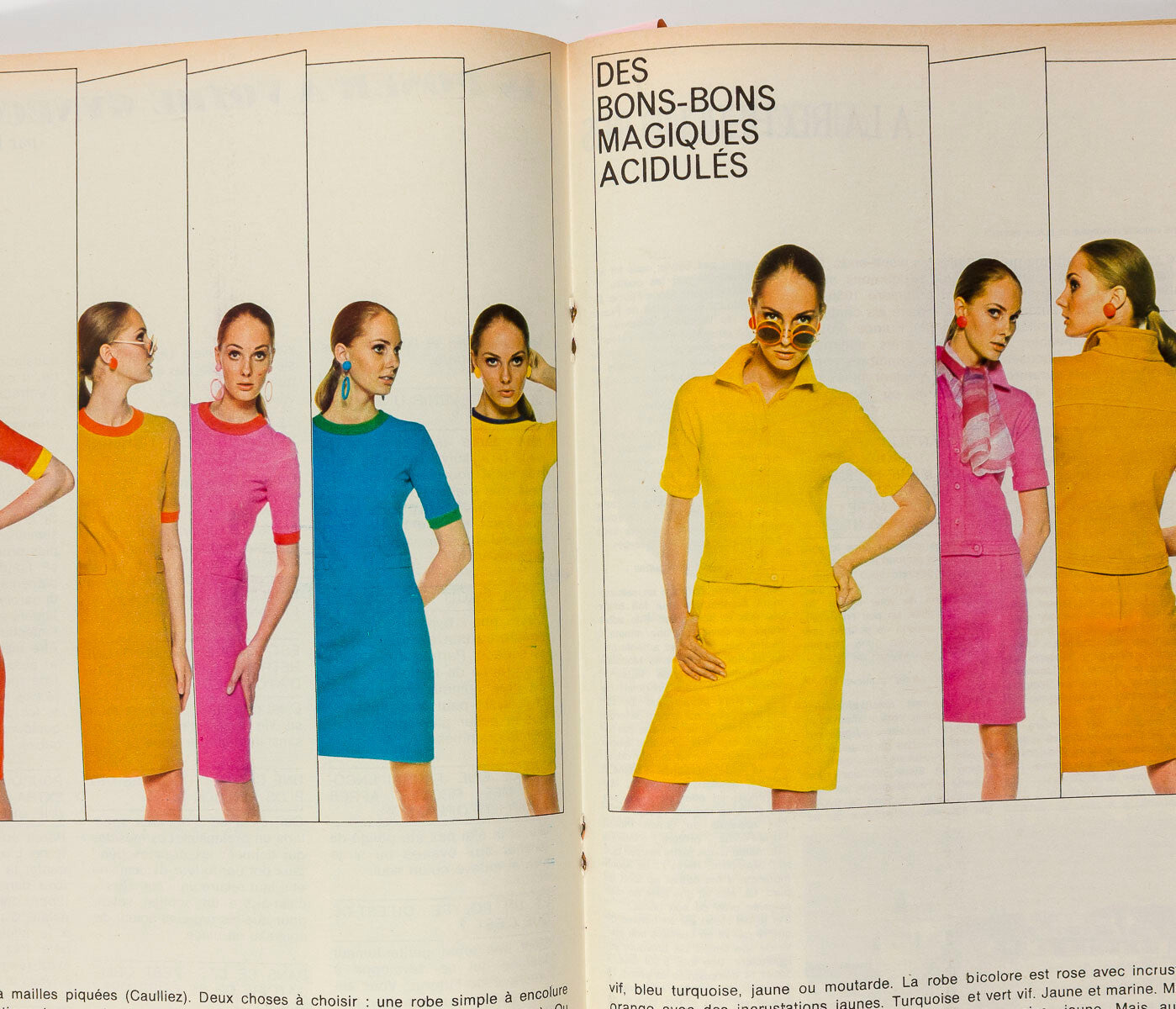 Nicole de Lamarge BLUE WAVE Duffy  FRENCH ELLE magazine May 1966 Juliette Greco