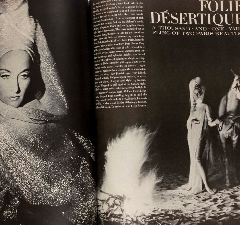 Veruschka AUDREY HEPBURN Bruce Davidson VOGUE August 15 1965 Iran GORDON PARKS