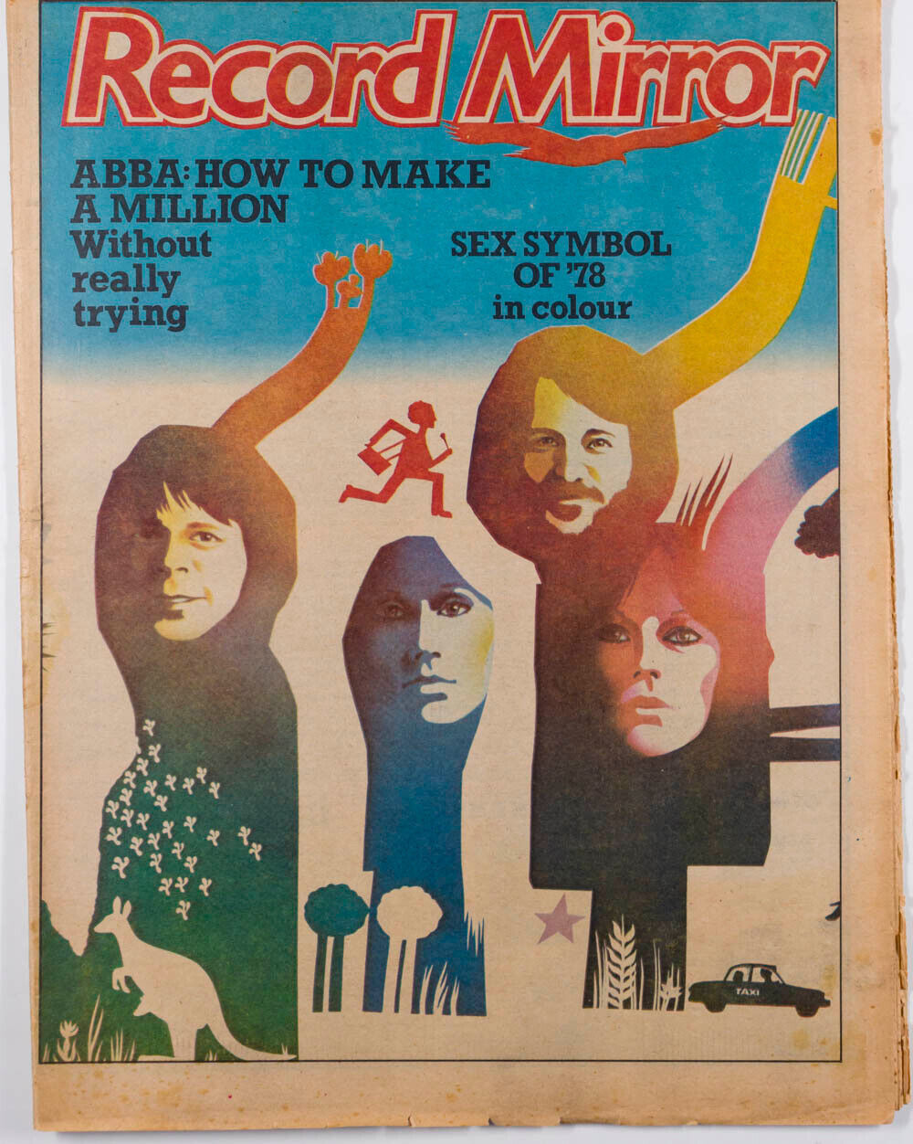 ABBA Album THE BABIES Sex Pistols JOHNNY ROTTEN vtg RECORD MIRROR MAGAZINE 70's