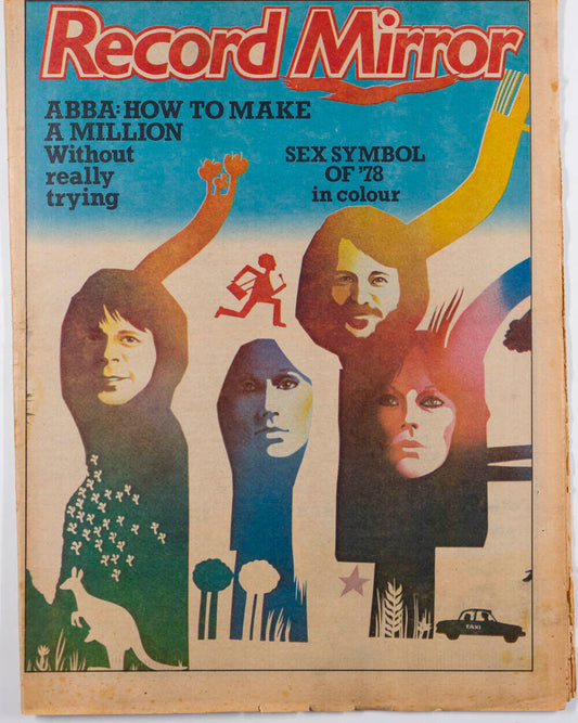 ABBA Album THE BABIES Sex Pistols JOHNNY ROTTEN vtg RECORD MIRROR MAGAZINE 70's