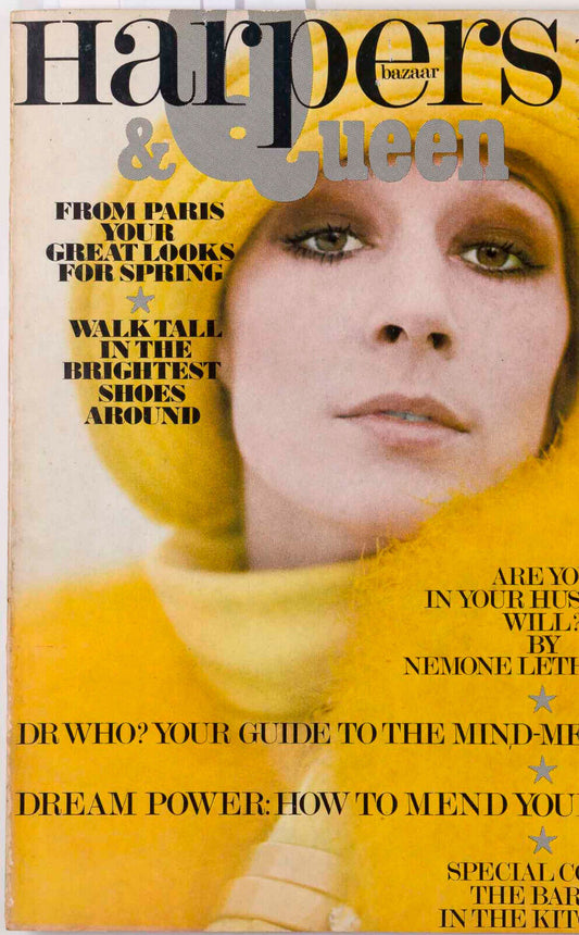 ANJELICA HUSTON Nemone Lethbridge PARIS Yellow ALEX CHATELAIN Harpers & Queen UK