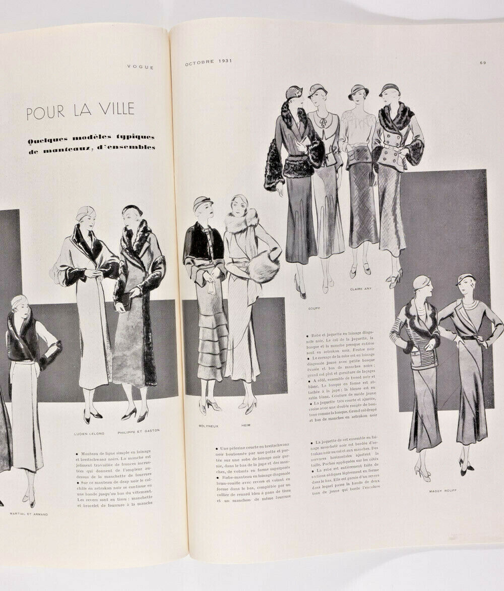 GEORGE LEPAPE Carl Erickson MAX PONTY Hoyningen-Huene RBW Paris Vogue 1931 Oct
