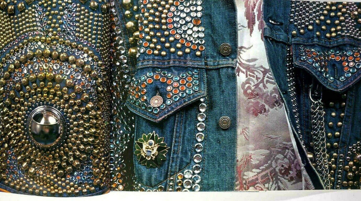 AMERICAN DENIM Baron Wolman NEW FOLK ART Hippies EMBROIDERED JEANS book RAGS vtg