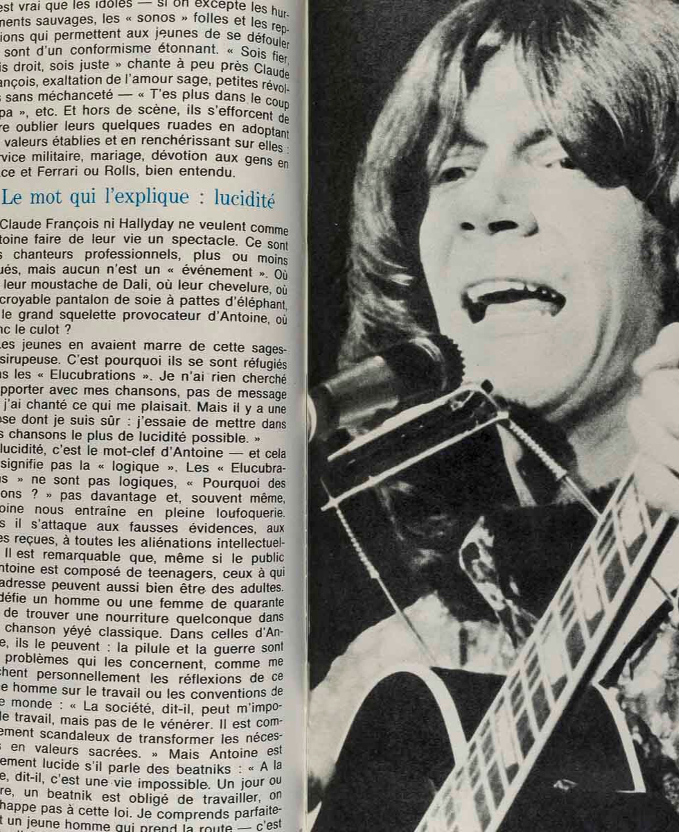 Nicole de Lamarge BLUE WAVE Duffy  FRENCH ELLE magazine May 1966 Juliette Greco