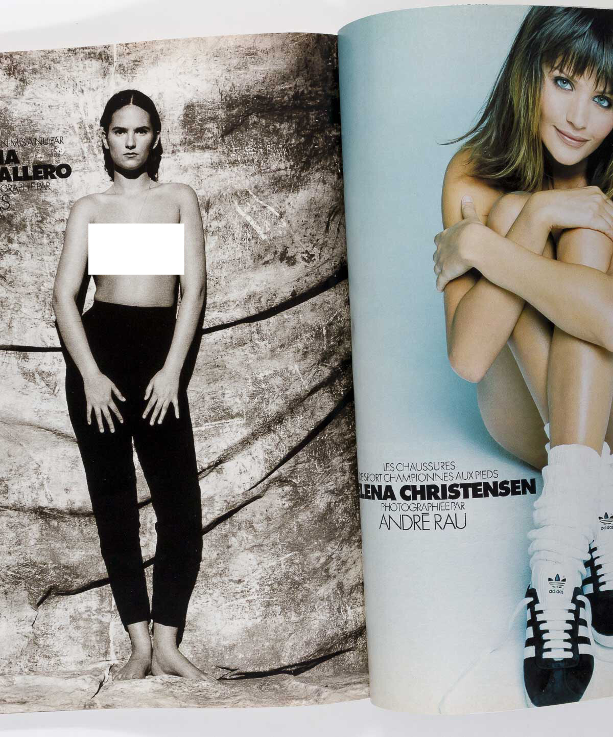 STEPHANIE SEYMOUR Naomi Campbell CHRISTY TURLINGTON Elle magazine NOVEMBER 1993