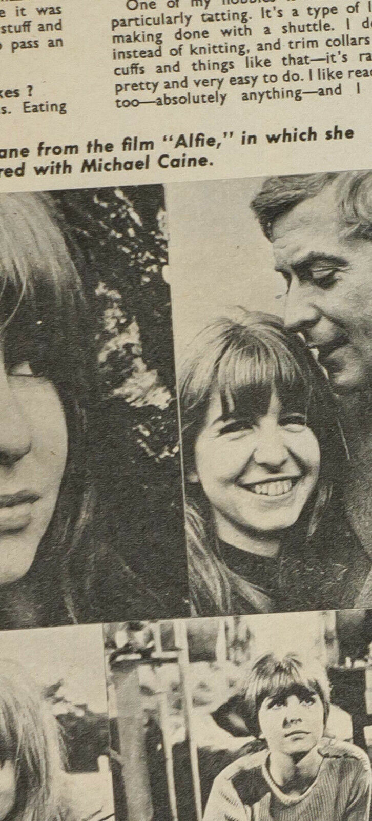 JANE ASHER interview 60s teen fashion magazine MICHAEL CAINE Alfie Pygmalion VTG