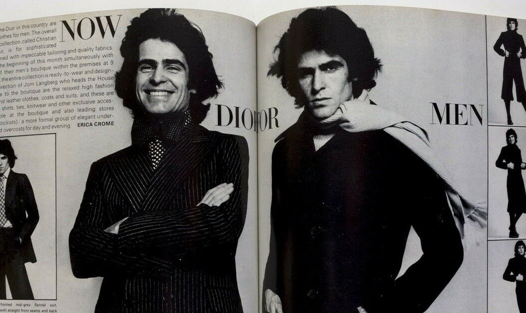 Sue Baloo JEAN MUIR Dior menswear VOGUE September 15 1972 Jan Ward BILL GIBB vtg