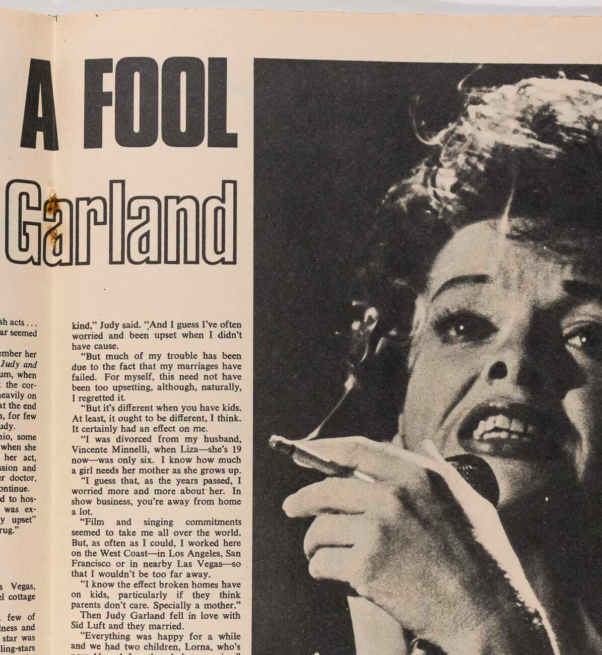 JUDY GARLAND Liza Minnelli SHEILA SCOTT The Fugitive MRS KIMBLE Titbits magazine