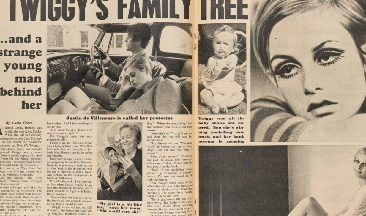 TWIGGY Justin De Villeneuve SHIRLEY ANNE FIELD Titbits magazine COPPOLA Mafia UK