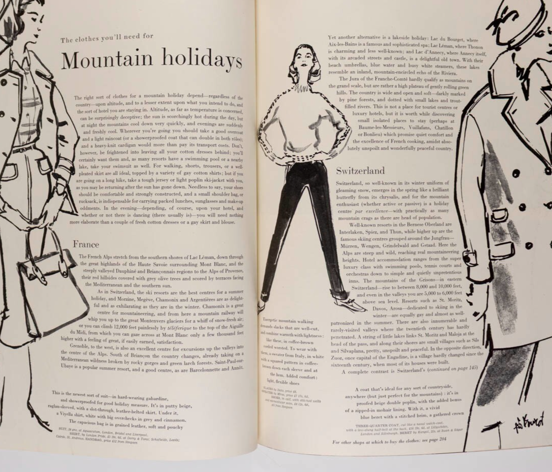 NORMAN PARKINSON Wenda CARL ERICKSON Vogue May 1957 Colette RENE GRUAU Stemp VTG