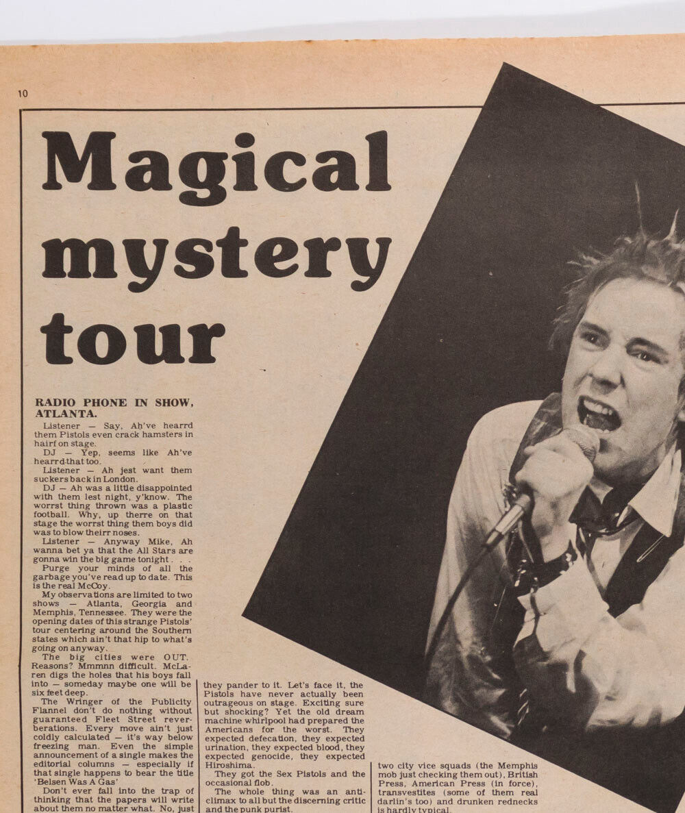 ABBA Album THE BABIES Sex Pistols JOHNNY ROTTEN vtg RECORD MIRROR MAGAZINE 70's