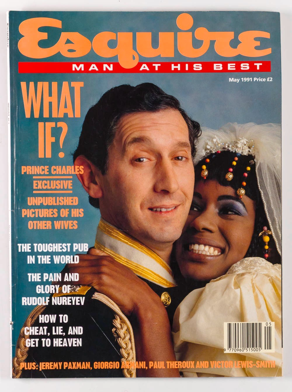 Prince Charles RUDOLF NUREYEV Don King UK ESQUIRE May 1991 Giorgio Armani PAXMAN