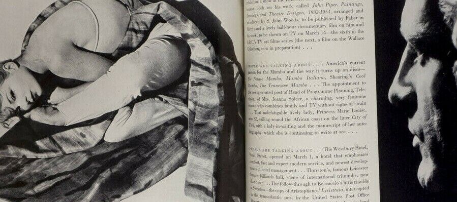 RENE GRUAU Norman Parkinson RICHARD BURTON Joan Greenwood DIOR Vogue March 1955