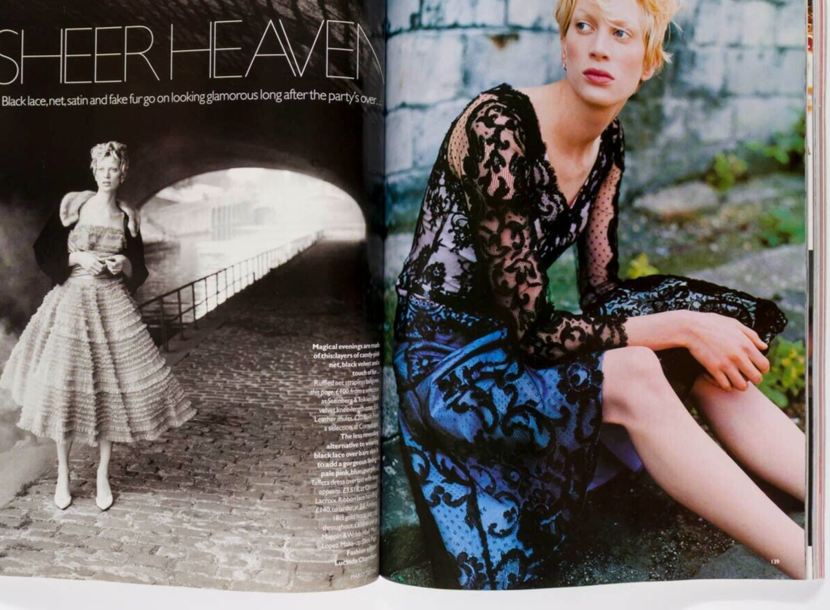 CLAUDIA SCHIFFER Paula Yates STEVEN KLEIN Vogue November 1995 30th birthday gift