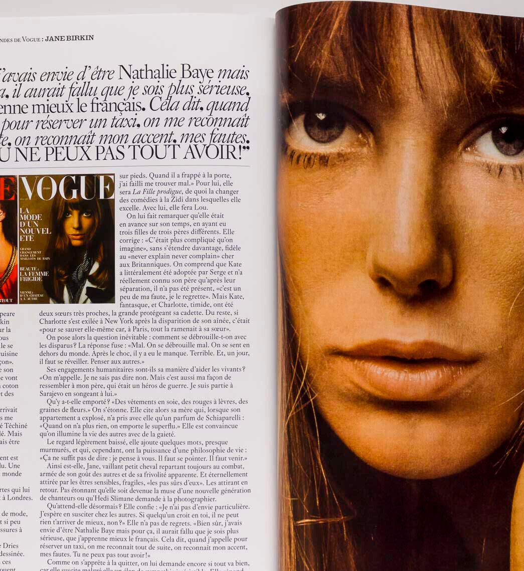 Gisele SHARON TATE Lily Rose Depp VOGUE PARIS October 2015 Jane Birkin VERUSCHKA