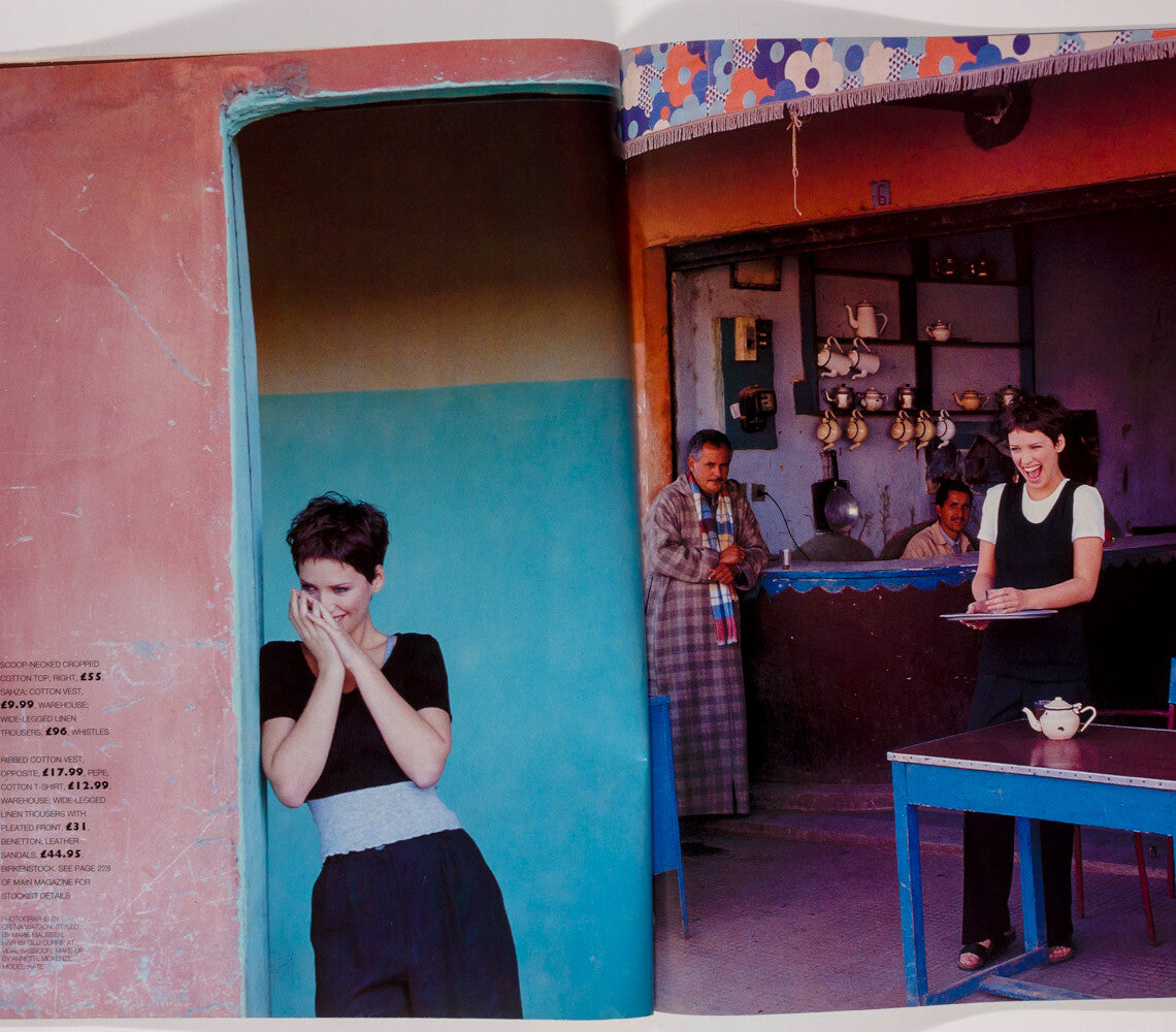YASMIN LE BON Morocco ACCESSORIES Workwear MARIE CLAIRE magazine Spring 1994 vtg