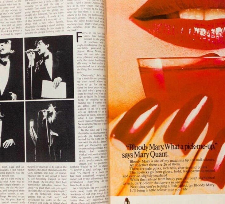 Miss Mouse BRYAN FERRY Mary Quant HONEY magazine May 1975 Biba MARGARET HOWELL