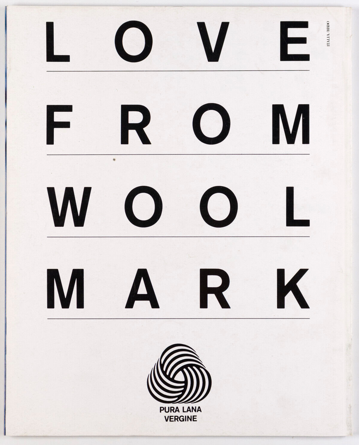 Veruschka BLUMARINE Vanessa Duve NEIL KIRK Vogue Italia Wool magazine supplement