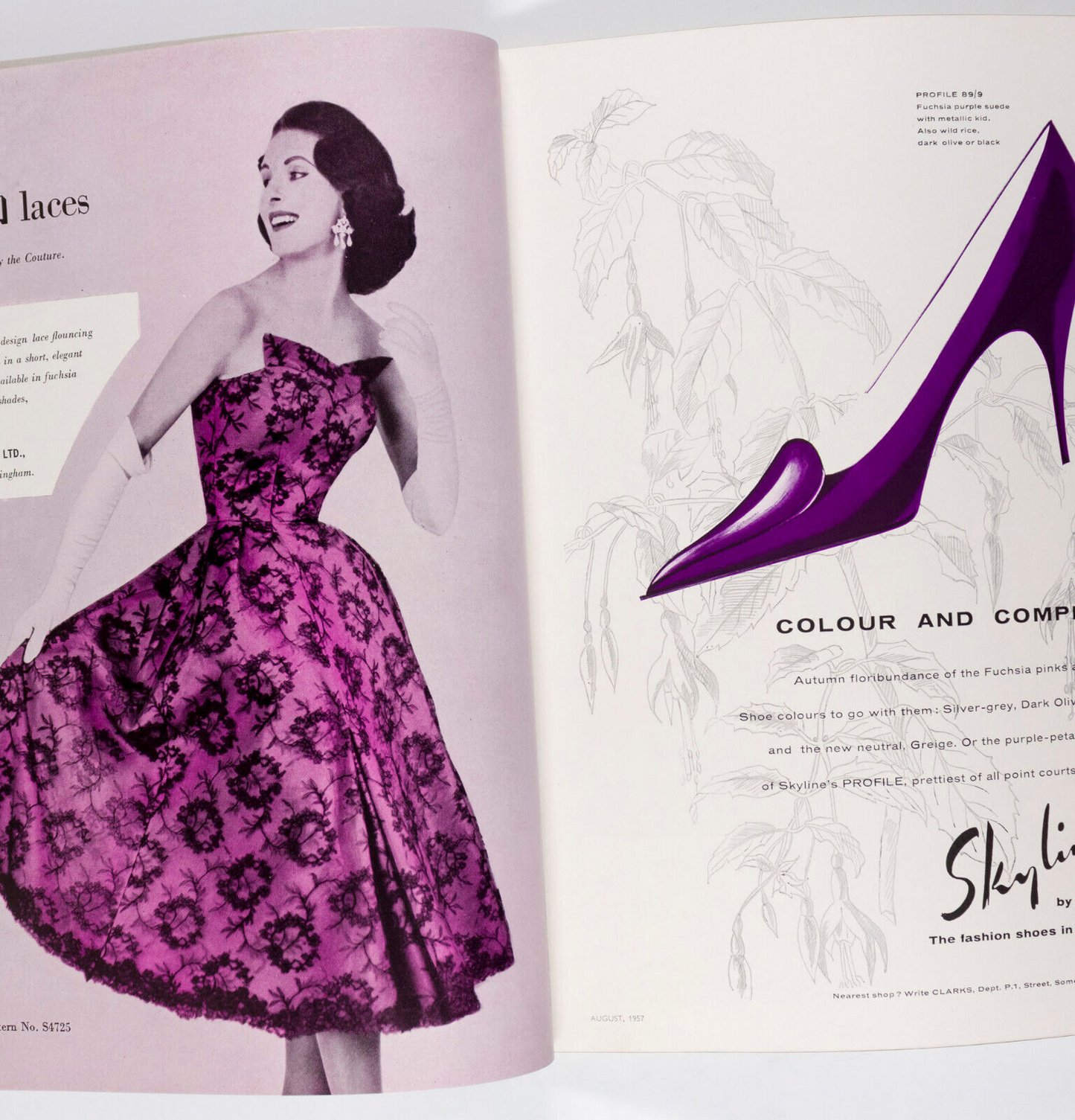 Marie Helene Arnaud NORMAN PARKINSON Helmut Newton RENE BOUCHE vtg FUCHSIA VOGUE