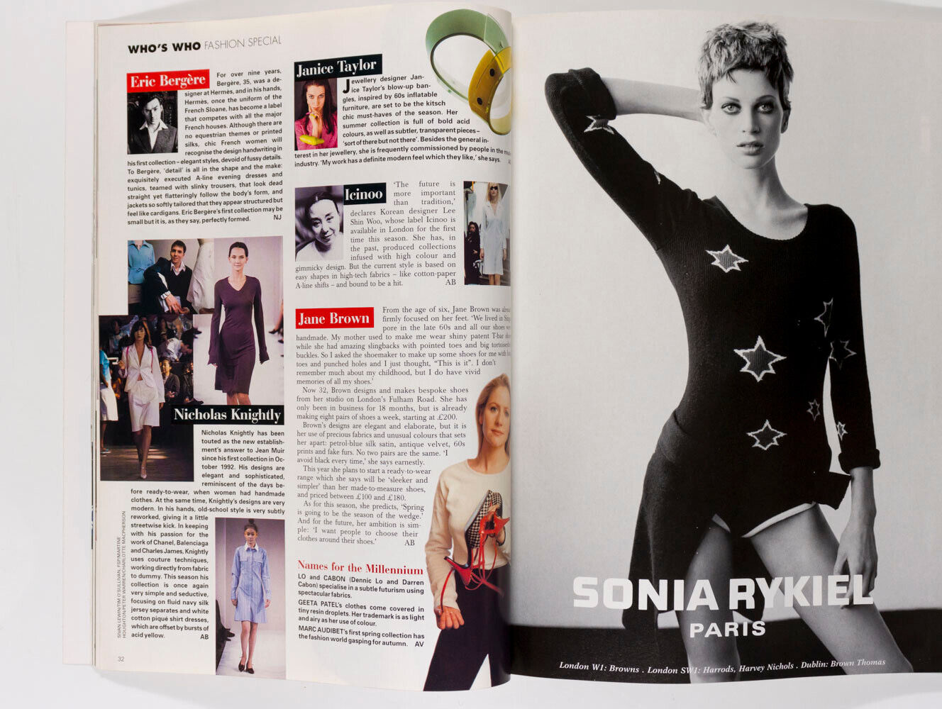 Claudia Schiffer YASMEEN GHAURI Sofia Coppola JAMES KING Karen Mulder HIRST Elle