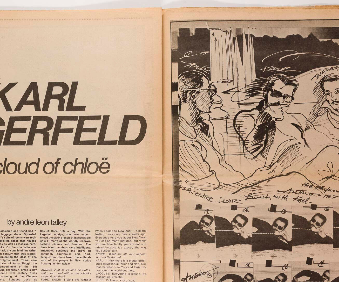 Jayne Mansfield ANTONIO LOPEZ Lagerfeld LEBOWITZ Interview magazine June 1975 US