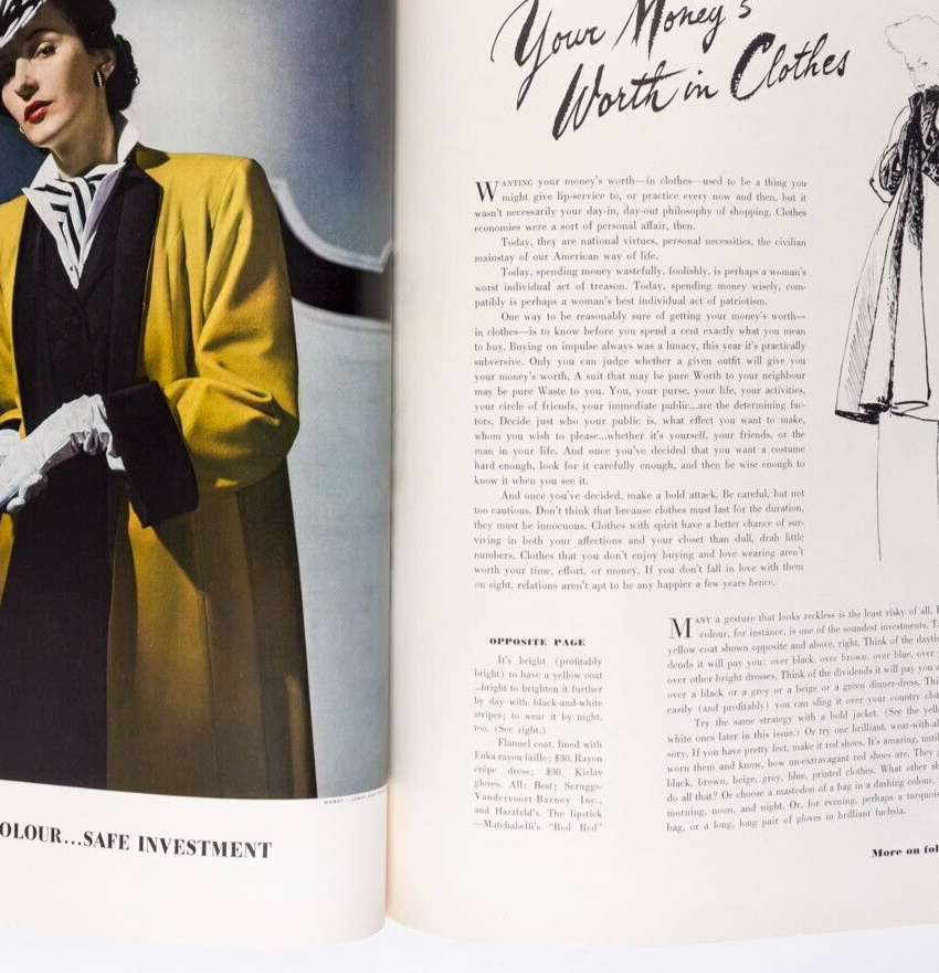 Meg Mundy RENE BOUET-WILLAUMEZ Jinx Falkenburg HORST Ludwig Bemelman BONDS Vogue