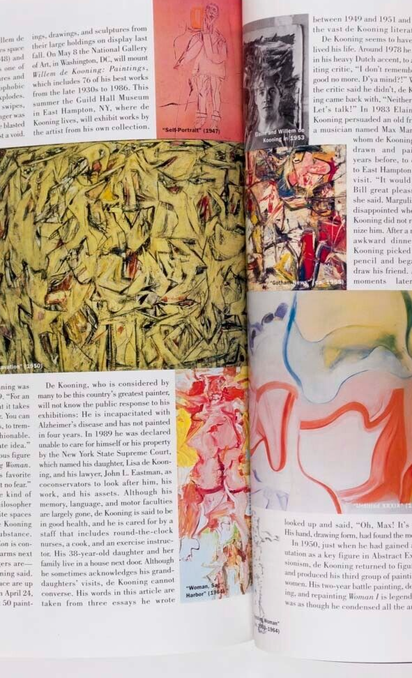 Kate Moss CLAUDIA SCHIFFER Carrie Fisher HARPERS April 1994 de Kooning COUTURE