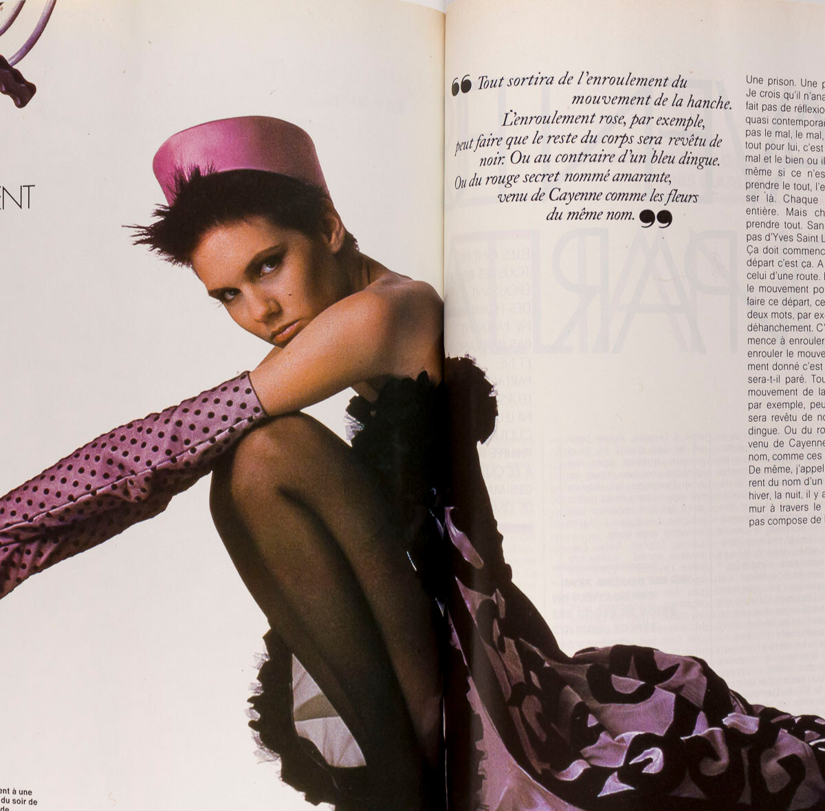 Patty Sylvia YASMIN LE BON Willy Van Rooy ELLE magazine October 1988 vtg TWEED