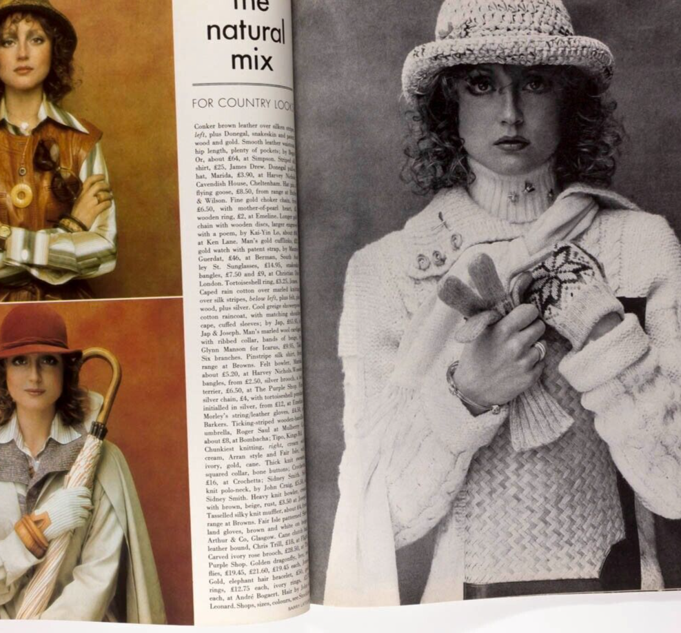 Zandra Rhodes NORMAN PARKINSON Apollonia BILL GIBB Wallis Franken MEN vtg VOGUE